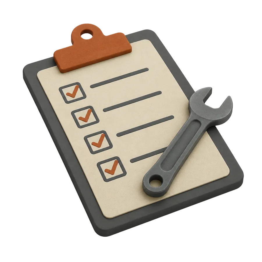 Inspection checklist illustration